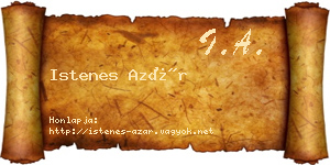 Istenes Azár névjegykártya
